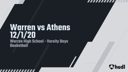 Warren basketball highlights Warren vs Athens 12/1/20