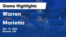 Warren  vs Marietta  Game Highlights - Jan. 13, 2023