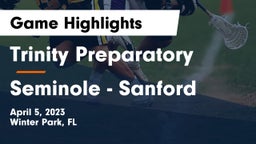 Trinity Preparatory  vs Seminole  - Sanford Game Highlights - April 5, 2023