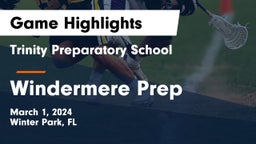 Trinity Preparatory School vs Windermere Prep  Game Highlights - March 1, 2024