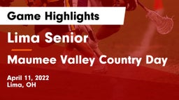 Lima Senior  vs Maumee Valley Country Day Game Highlights - April 11, 2022