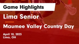 Lima Senior  vs Maumee Valley Country Day Game Highlights - April 10, 2023