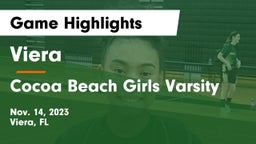 Viera  vs Cocoa Beach Girls Varsity Game Highlights - Nov. 14, 2023