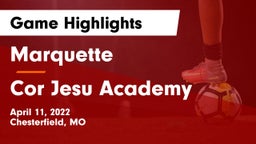 Marquette  vs Cor Jesu Academy Game Highlights - April 11, 2022