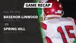Recap: Basehor-Linwood  vs. Spring Hill  2016