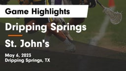 Dripping Springs  vs St. John's  Game Highlights - May 6, 2023