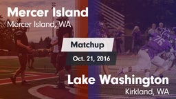 Matchup: Mercer Island HS vs. Lake Washington  2016