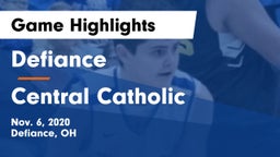 Defiance  vs Central Catholic  Game Highlights - Nov. 6, 2020