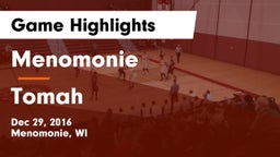 Menomonie  vs Tomah  Game Highlights - Dec 29, 2016