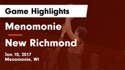 Menomonie  vs New Richmond  Game Highlights - Jan 10, 2017