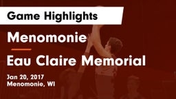 Menomonie  vs Eau Claire Memorial  Game Highlights - Jan 20, 2017