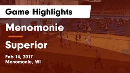 Menomonie  vs Superior  Game Highlights - Feb 14, 2017