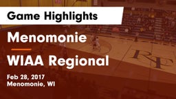 Menomonie  vs WIAA Regional Game Highlights - Feb 28, 2017