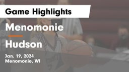 Menomonie  vs Hudson  Game Highlights - Jan. 19, 2024