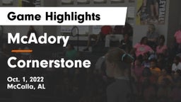 McAdory  vs Cornerstone Game Highlights - Oct. 1, 2022