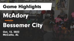 McAdory  vs Bessemer City Game Highlights - Oct. 13, 2022