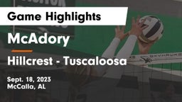 McAdory  vs Hillcrest  - Tuscaloosa Game Highlights - Sept. 18, 2023