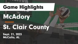 McAdory  vs St. Clair County  Game Highlights - Sept. 21, 2023