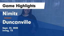 Nimitz  vs Duncanville  Game Highlights - Sept. 22, 2020