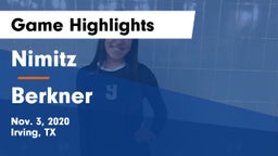 Nimitz  vs Berkner  Game Highlights - Nov. 3, 2020