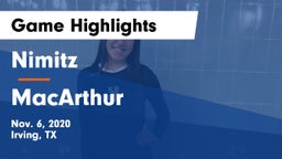 Nimitz  vs MacArthur  Game Highlights - Nov. 6, 2020