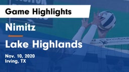 Nimitz  vs Lake Highlands  Game Highlights - Nov. 10, 2020