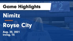 Nimitz  vs Royse City  Game Highlights - Aug. 20, 2021