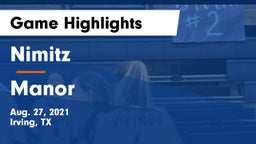 Nimitz  vs Manor  Game Highlights - Aug. 27, 2021