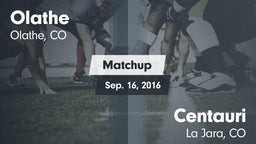 Matchup: Olathe  vs. Centauri  2016