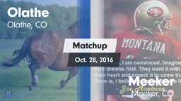 Matchup: Olathe  vs. Meeker  2016