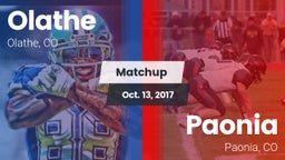Matchup: Olathe  vs. Paonia  2017