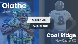 Matchup: Olathe  vs. Coal Ridge  2018