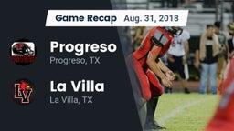 Recap: Progreso  vs. La Villa  2018