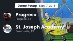 Recap: Progreso  vs. St. Joseph Academy  2018