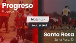 Matchup: Progreso  vs. Santa Rosa  2018