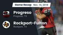 Recap: Progreso  vs. Rockport-Fulton  2018