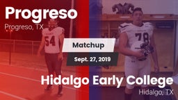Matchup: Progreso  vs. Hidalgo Early College  2019