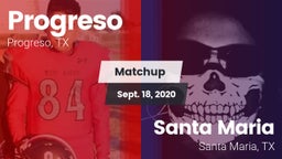 Matchup: Progreso  vs. Santa Maria  2020
