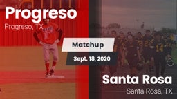 Matchup: Progreso  vs. Santa Rosa  2020