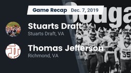 Recap: Stuarts Draft  vs. Thomas Jefferson  2019