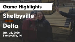 Shelbyville  vs Delta  Game Highlights - Jan. 25, 2020