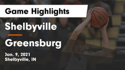 Shelbyville  vs Greensburg  Game Highlights - Jan. 9, 2021