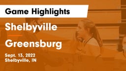 Shelbyville  vs Greensburg  Game Highlights - Sept. 13, 2022