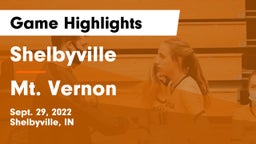 Shelbyville  vs Mt. Vernon  Game Highlights - Sept. 29, 2022