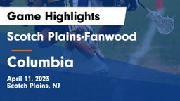 Scotch Plains-Fanwood  vs Columbia Game Highlights - April 11, 2023