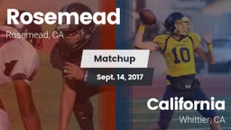 Matchup: Rosemead  vs. California  2017