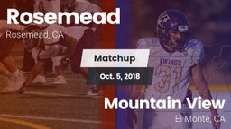 Matchup: Rosemead  vs. Mountain View  2018