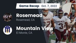 Recap: Rosemead  vs. Mountain View  2022