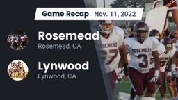Recap: Rosemead  vs. Lynwood  2022