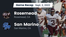 Recap: Rosemead  vs. San Marino  2022